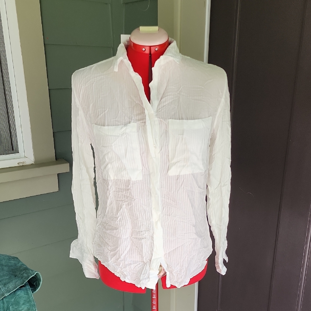 Women's White Button Down Shirt